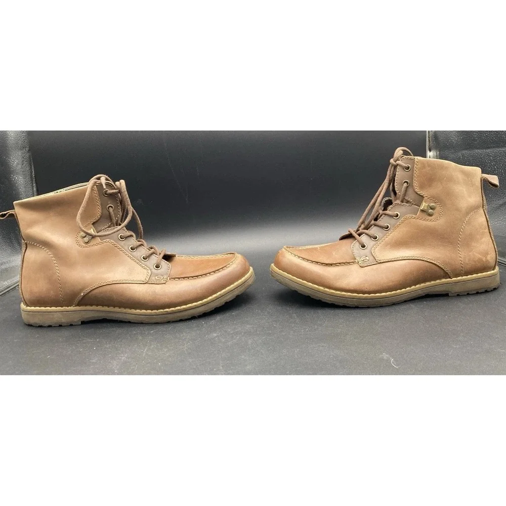 GBX Layne Mens Brown Lace Up Moc‎ Toe Leather Ankle Chukka Boots Size 12M
